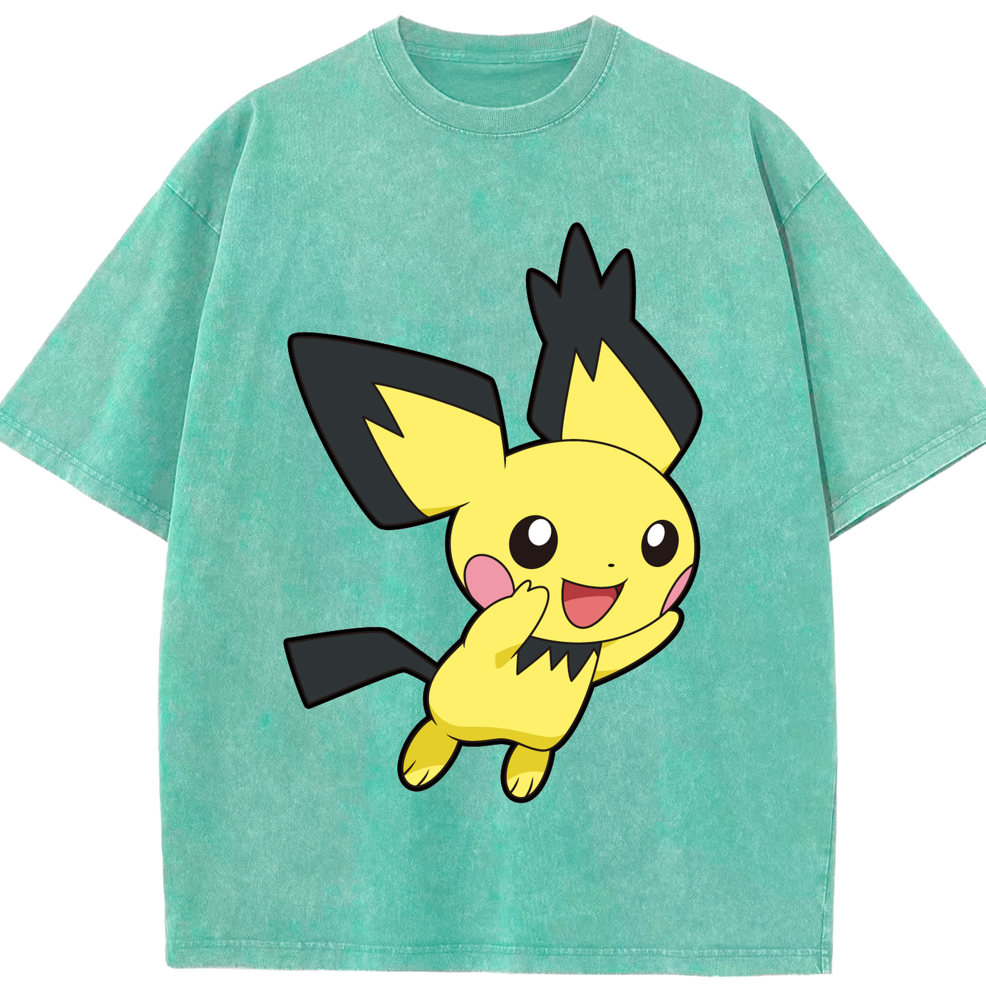 （画像用） ポケットモンスター Pokémon 綿100% ヴィンテージ風 半袖Tシャツ（フロントプリント）